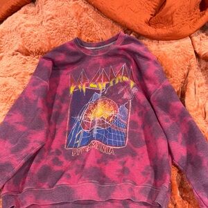 Pink and Purple Graphic Sweatshirt